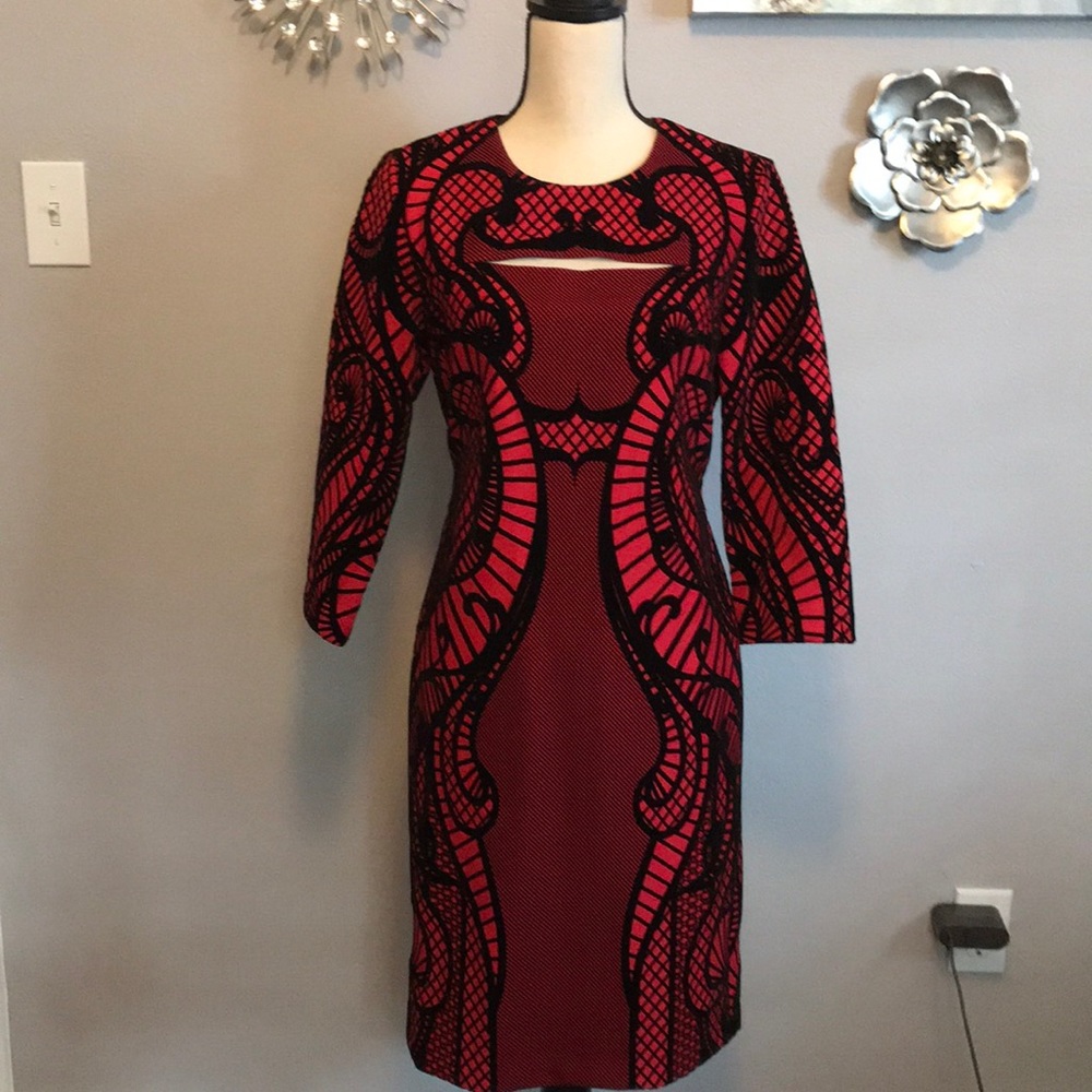 Stunning red and black dress